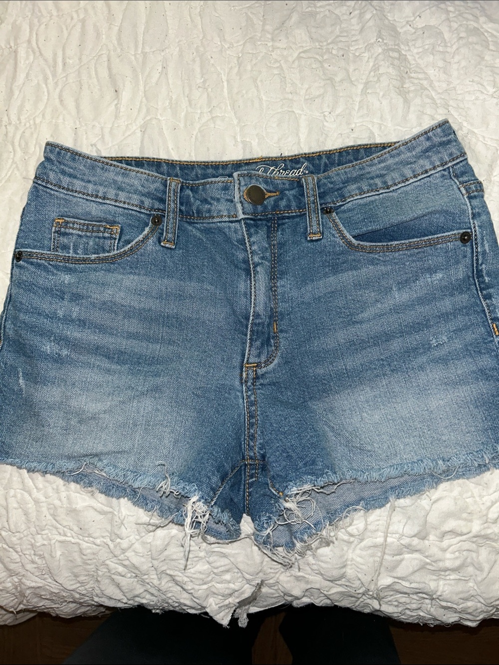 Universal Thread Light Blue Distressed Denim Shorts
